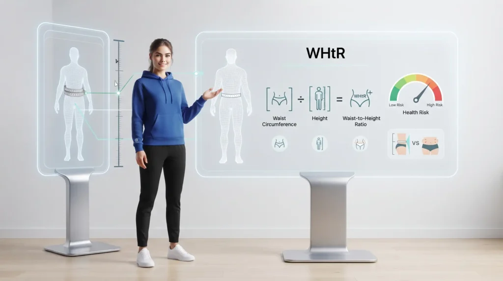 Waist-to-Height Ratio calculation using waist circumference and height