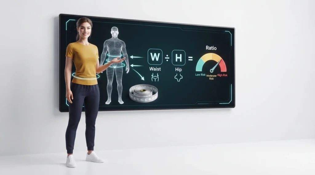 Waist-to-Hip Ratio calculation using waist and hip measurements