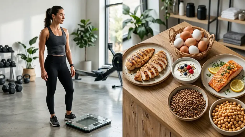 High protein meal and strength training for muscle growth