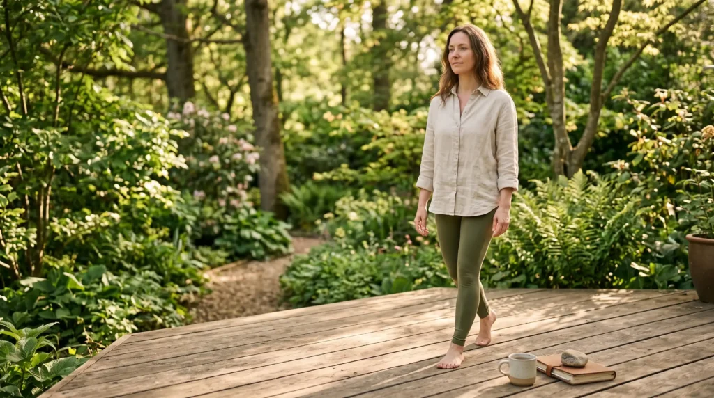 Person practicing mindfulness to manage stress