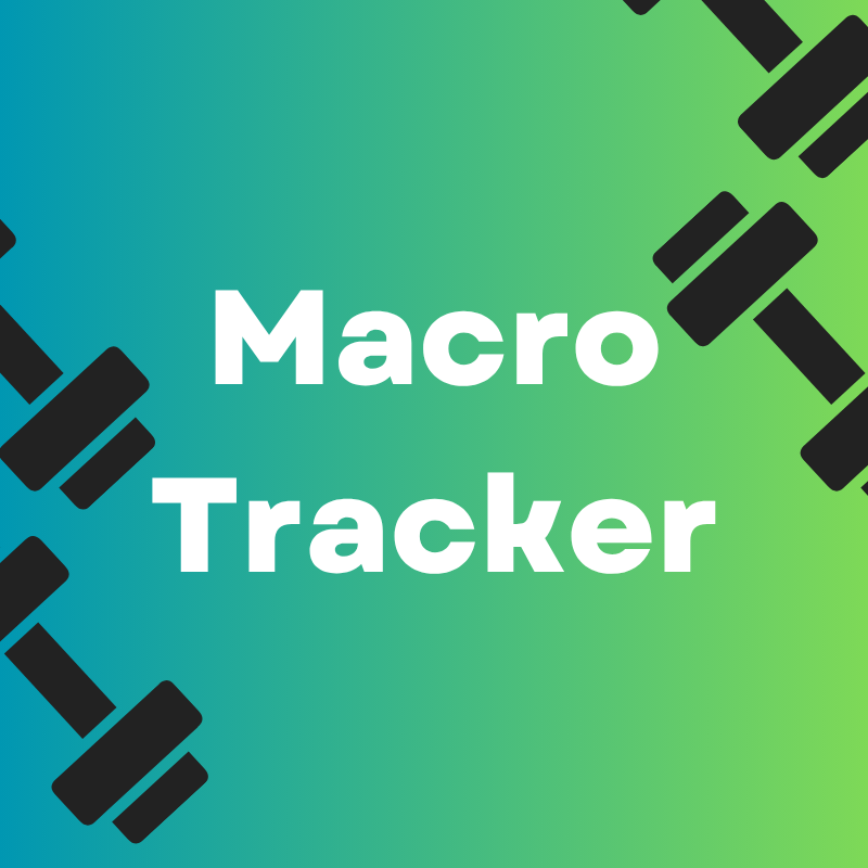 Macro tracker calculator interface showing daily protein, carbs, fats, and calorie breakdown for fitness nutrition planning.