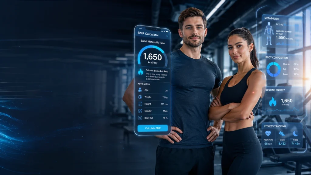 BMR Calculator showing calories burned at rest