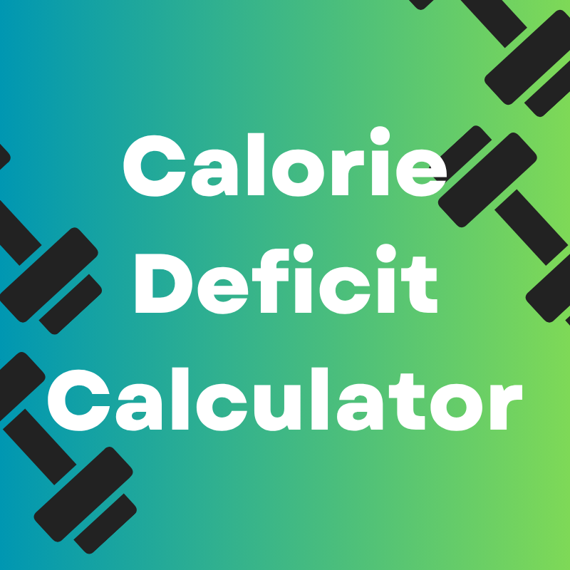 Calorie deficit calculator tool showing daily calorie needs, weight loss target, and deficit calculation for fat loss planning.