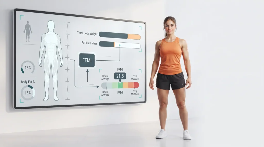 FFMI Calculator showing lean body mass and muscle measurement