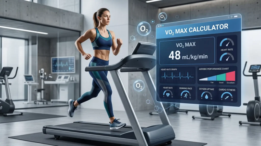 VO2 Max Calculator showing aerobic fitness and oxygen uptake
