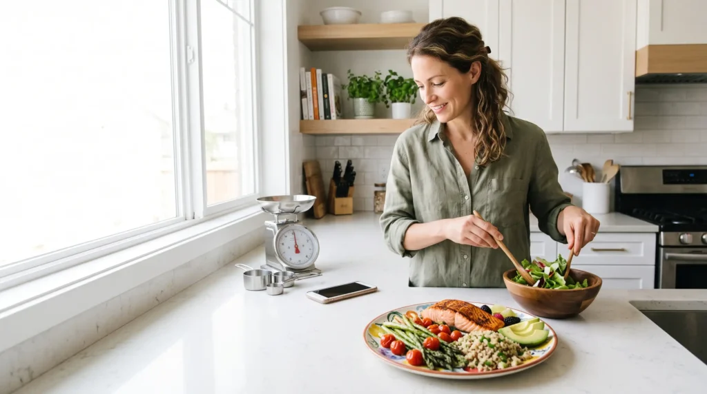 How to Lose Weight Without Counting Calories Healthy balanced meal for weight loss without counting calories